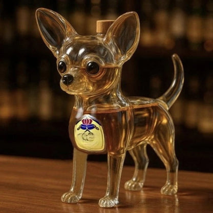 Chihuahua Transparent Whisky Bottle