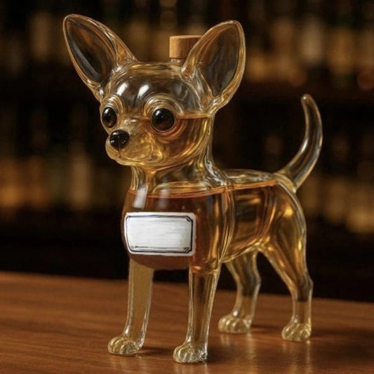 Chihuahua Transparent Whisky Bottle