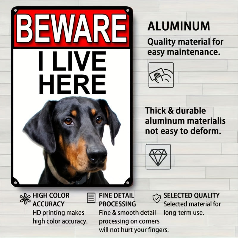 Doberman Pinscher Beware Gate Sign