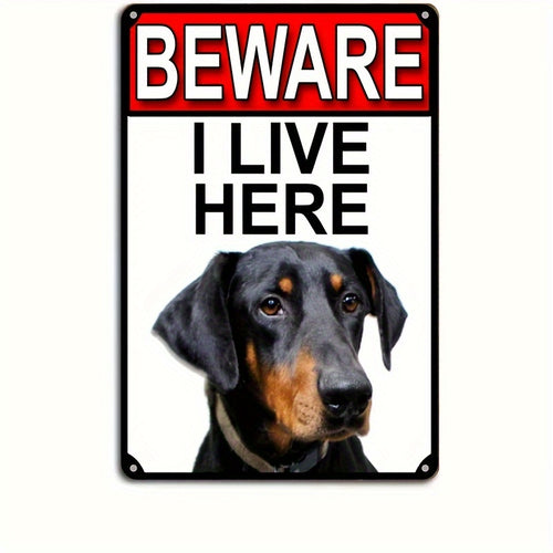 Doberman Pinscher Beware Gate Sign