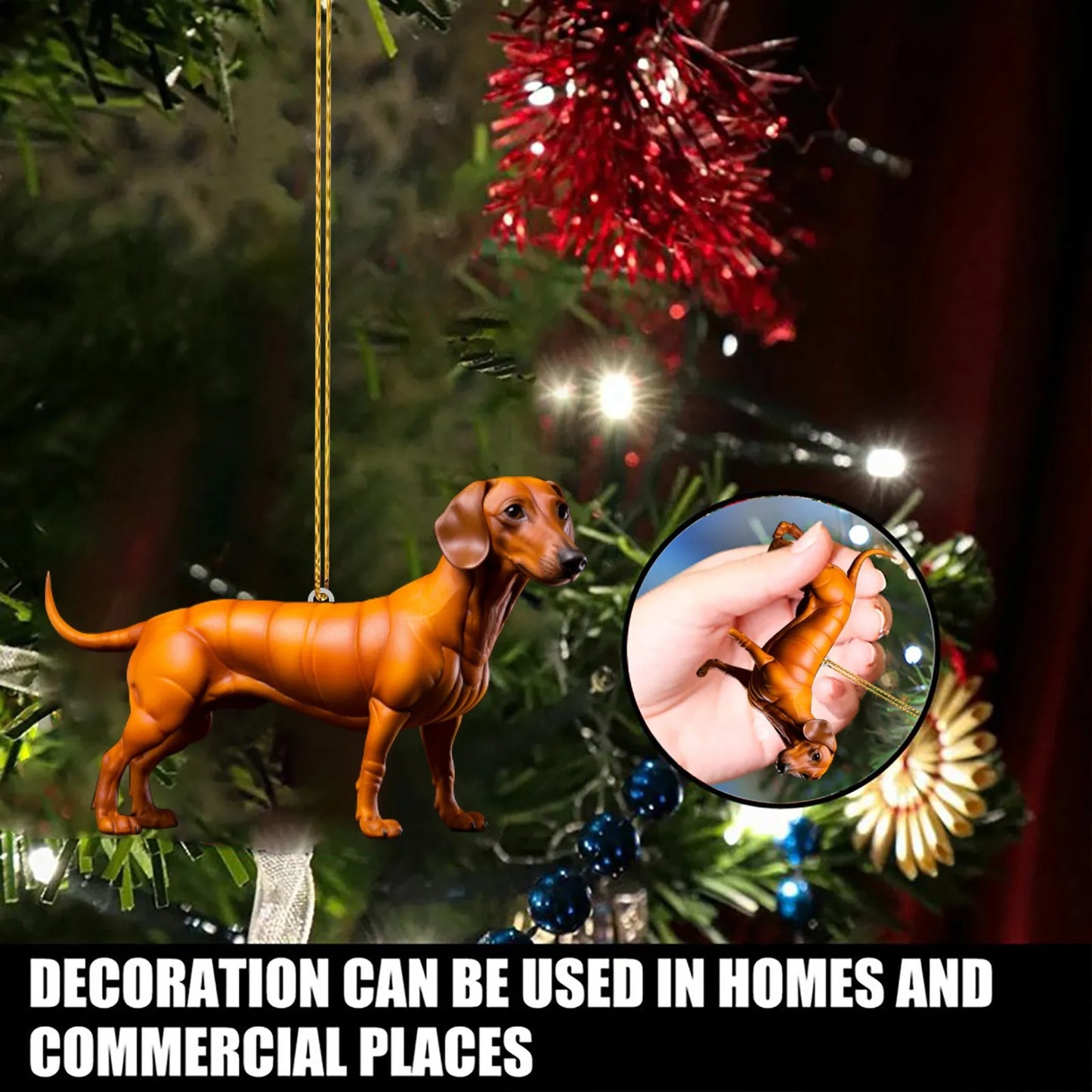 Dachshund  Christmas Holiday Decoration