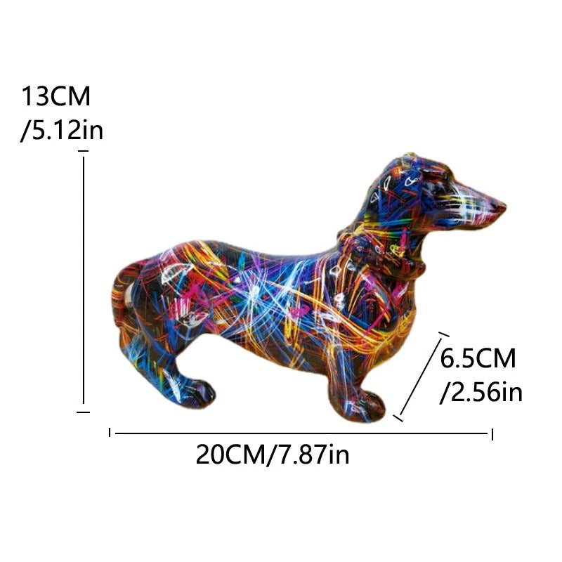 Graffiti Dachshund Figurines