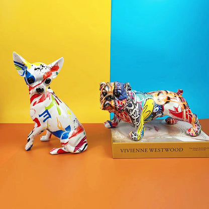 Colorful Chihuahua Resin Ornament