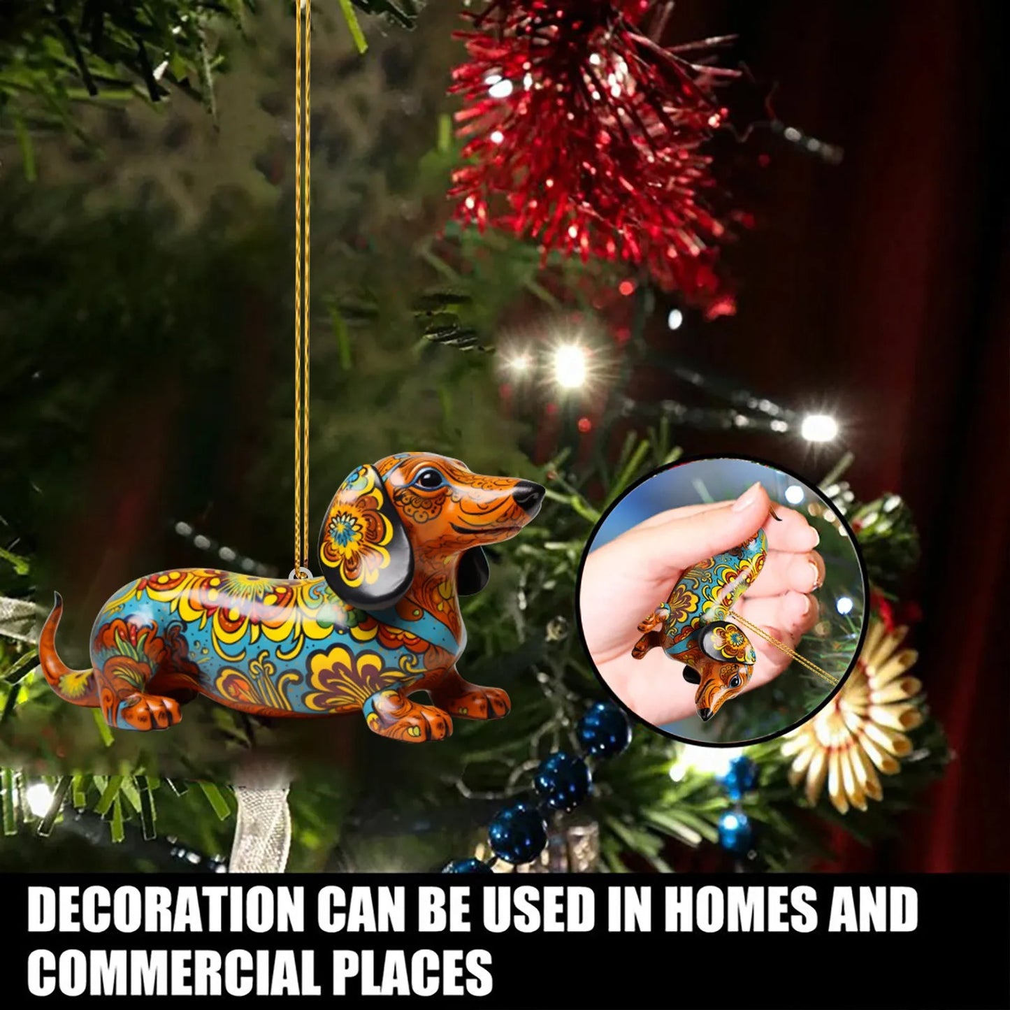 Dachshund  Christmas Holiday Decoration