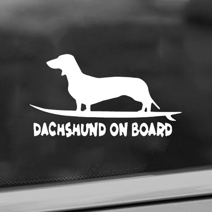 Dachshund On Board Car Sticker