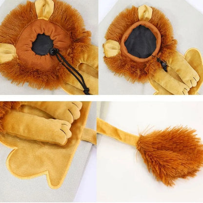 Lion-Shaped Pet Canvas Shoulder Bag