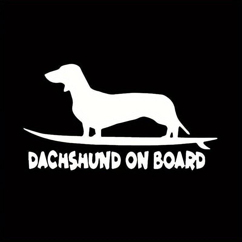 Dachshund On Board Car Sticker