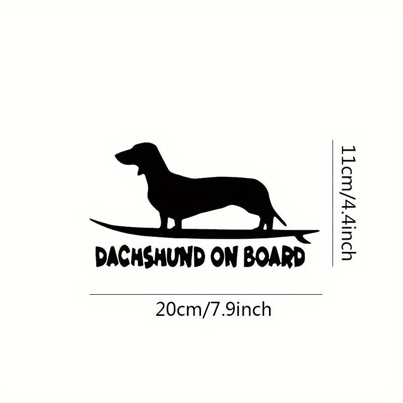 Dachshund On Board Car Sticker