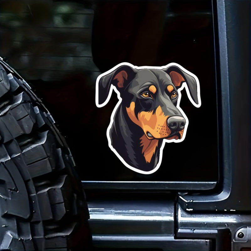 Floppy-Eared Doberman Car Decal