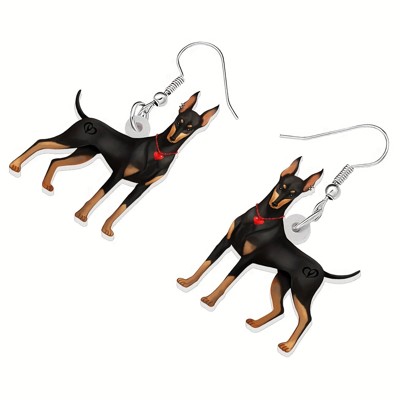 Double-Sided Acrylic Doberman Earrings