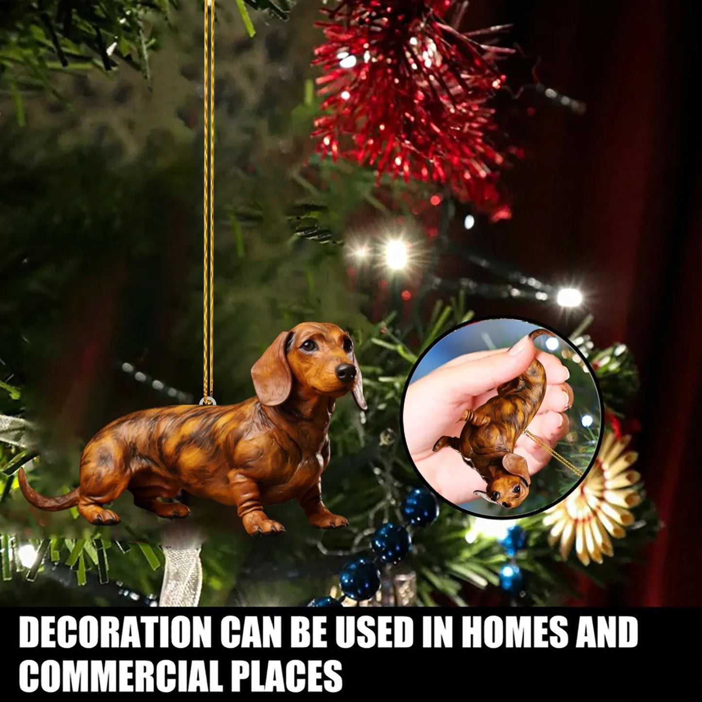 Dachshund  Christmas Holiday Decoration