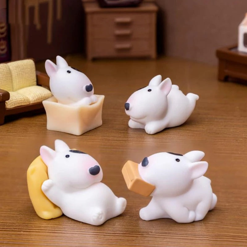 Mini Bull Terrier Dog Figurines