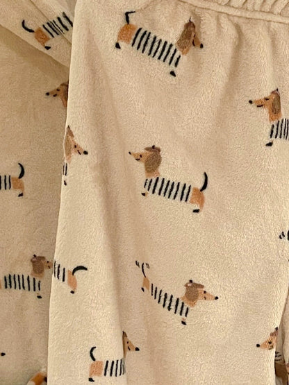 Fleece Dachshund Pajama Set