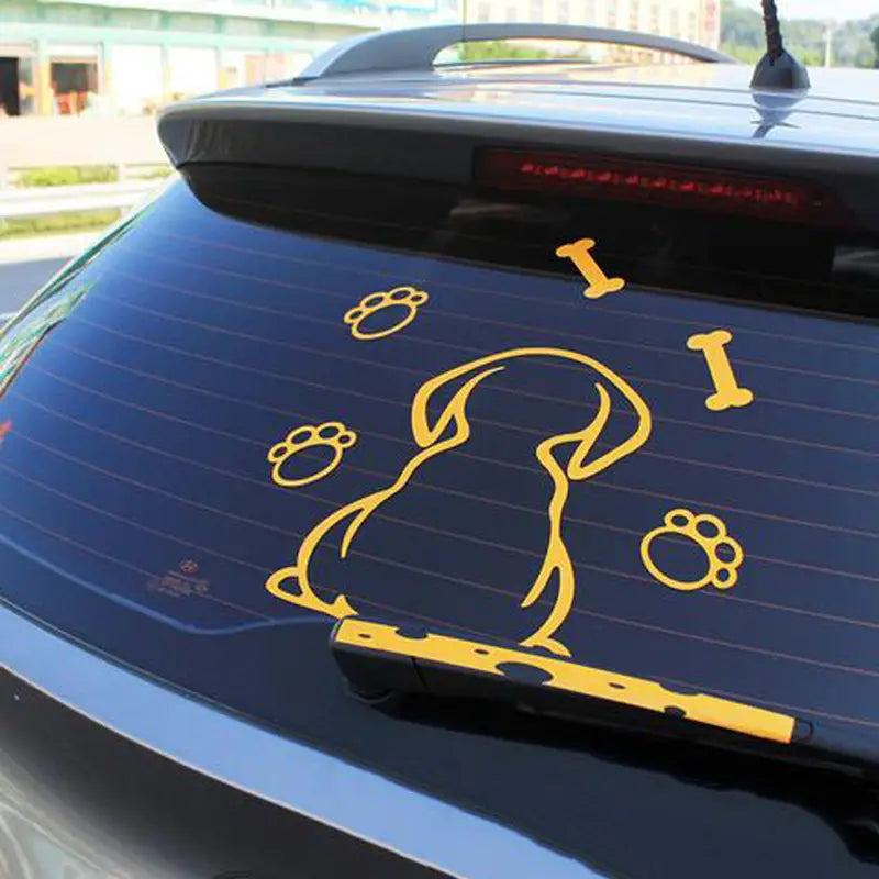 Adorable Doxie-Shaped Car Sticker