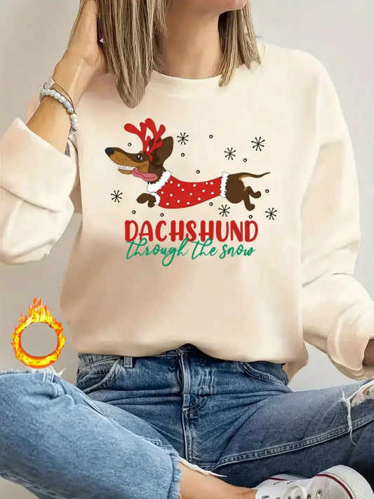 Christmas Dachshund Through the Snow Sweatshirt