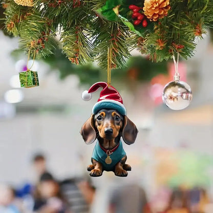 Christmas Dachshund Ornaments