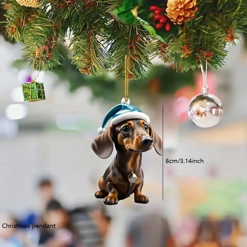 Christmas Dachshund Ornaments