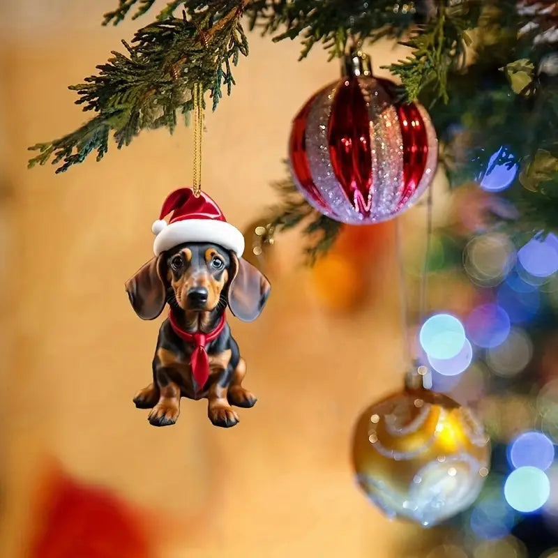 Christmas Dachshund Ornaments