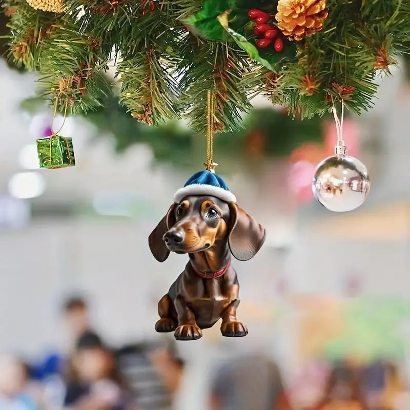 Christmas Dachshund Ornaments