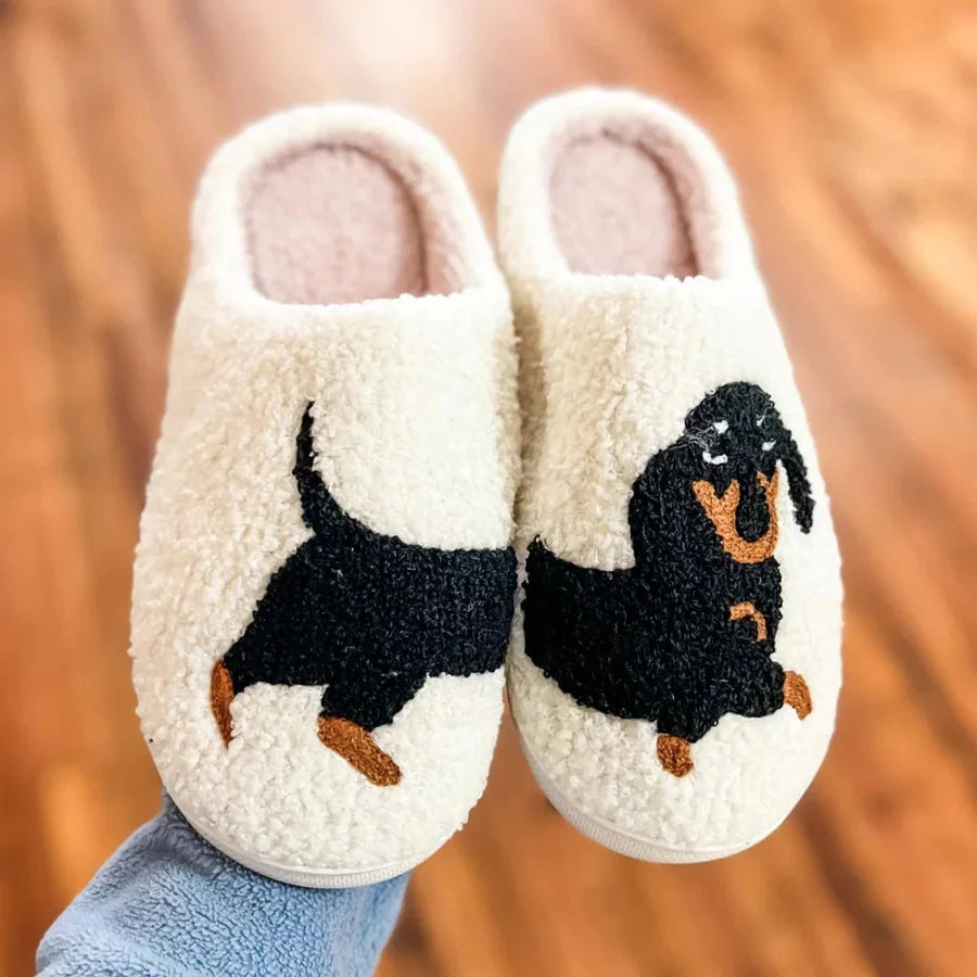 Dachshund Pattern Slippers