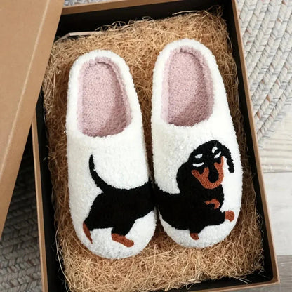 Dachshund Pattern Slippers