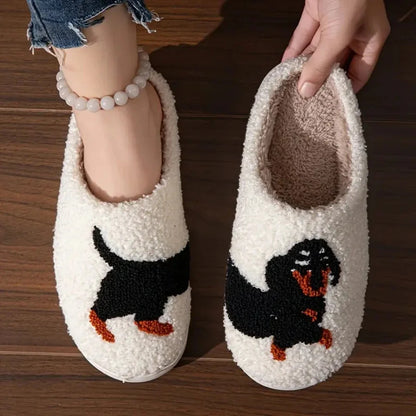 Dachshund Pattern Slippers