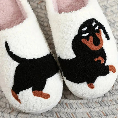 Dachshund Pattern Slippers