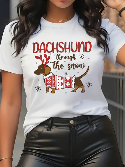 Dachshund in Snow Shirt