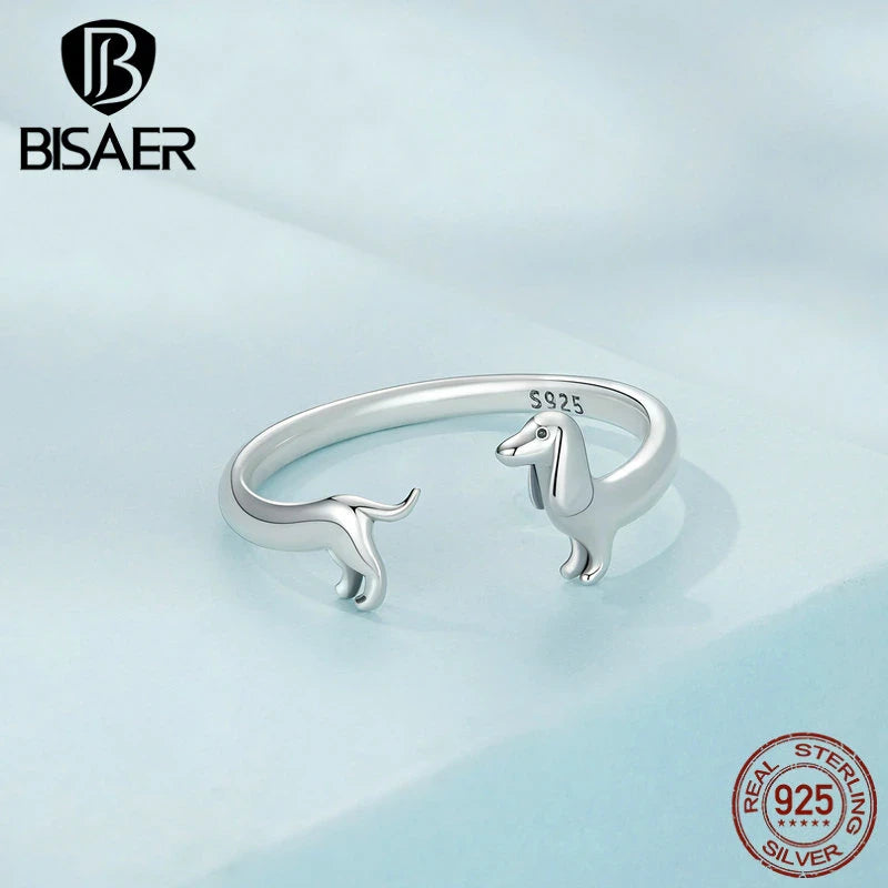 Elegant Dachshund  Silver Ring