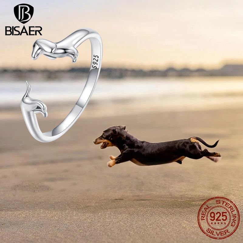 Elegant Dachshund  Silver Ring