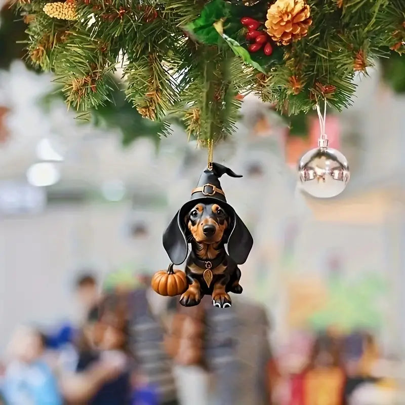 Halloween Dachshund Ornaments