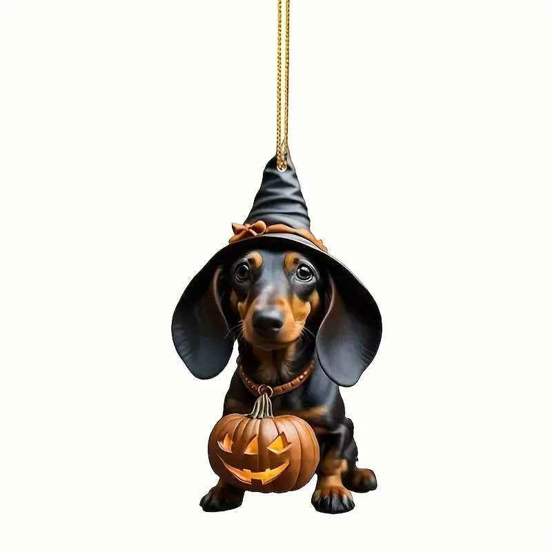 Halloween Dachshund Ornaments