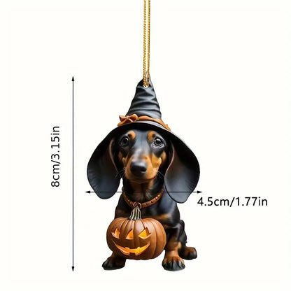 Halloween Dachshund Ornaments