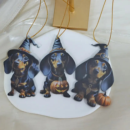 Halloween Dachshund Ornaments