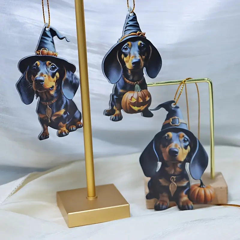 Halloween Dachshund Ornaments