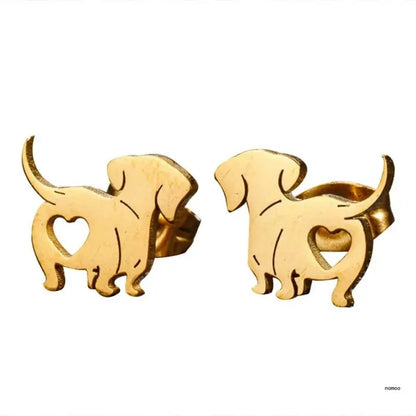 Lovely Dachshund Premium Stud Earrings