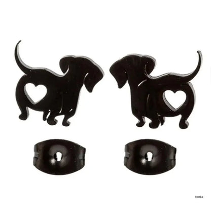 Lovely Dachshund Premium Stud Earrings