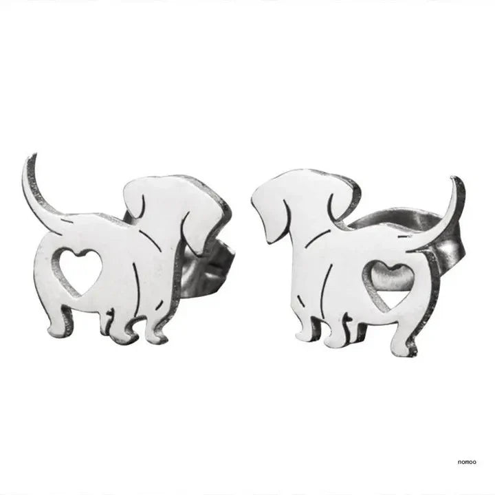 Lovely Dachshund Premium Stud Earrings