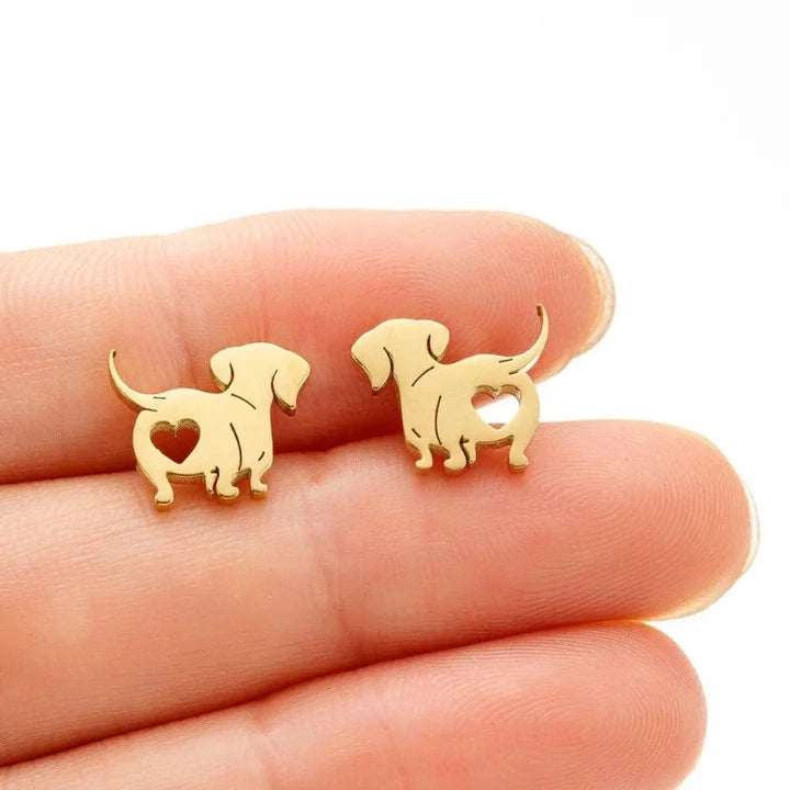 Lovely Dachshund Premium Stud Earrings