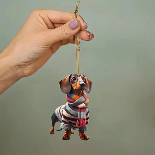 Loyal Dachshund Acrylic Hanging Ornament - Car & Home Decor