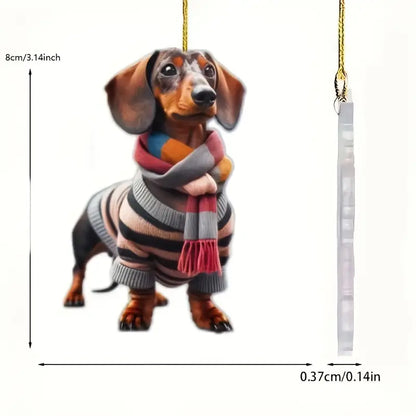 Loyal Dachshund Acrylic Hanging Ornament - Car & Home Decor