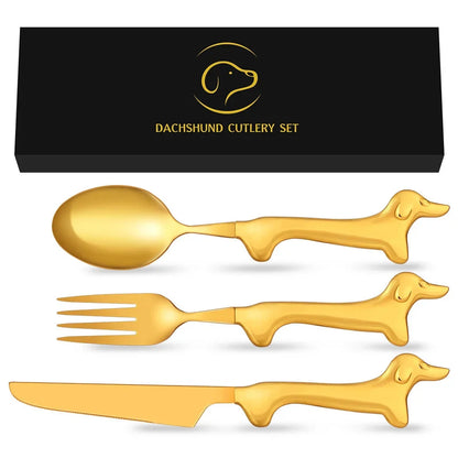 Novel Dachshund Cutlery Set