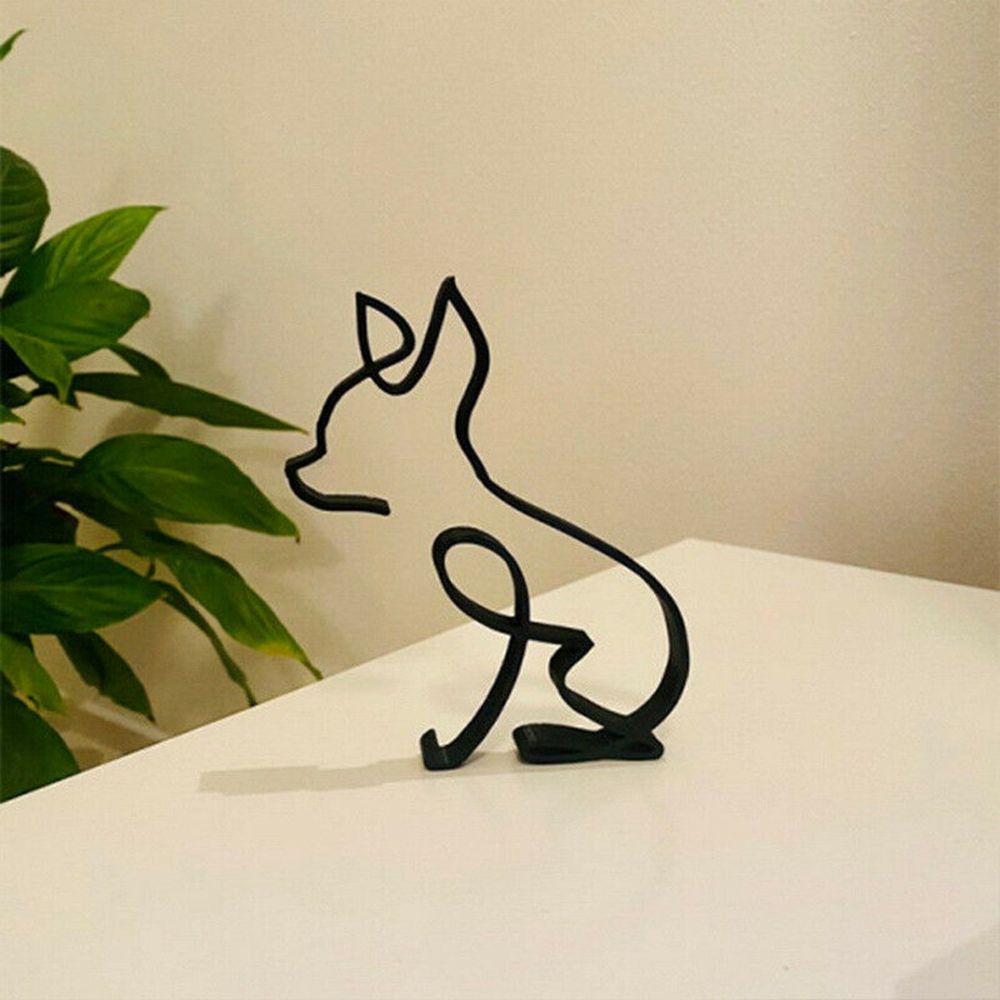 Metal Chihuahua Sculpture