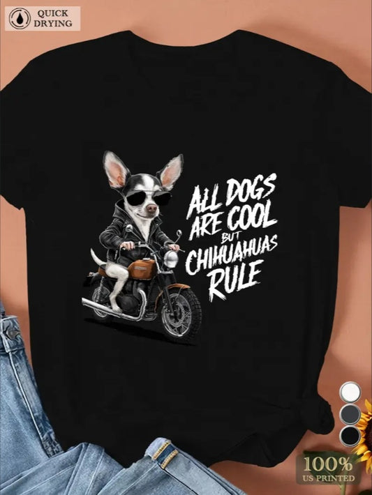 Chihuahua Biker T-Shirt