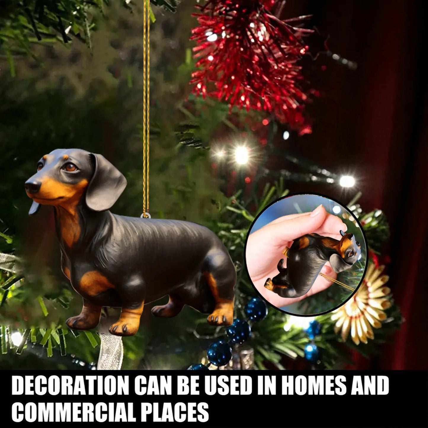 Dachshund  Christmas Holiday Decoration