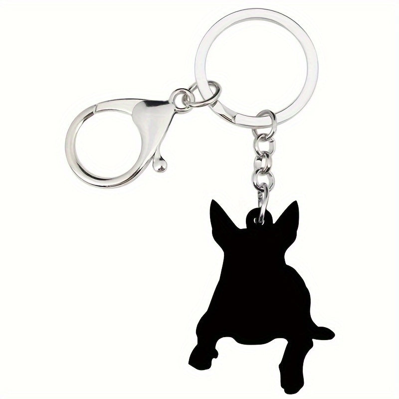 Acrylic Bull Terrier Keychain