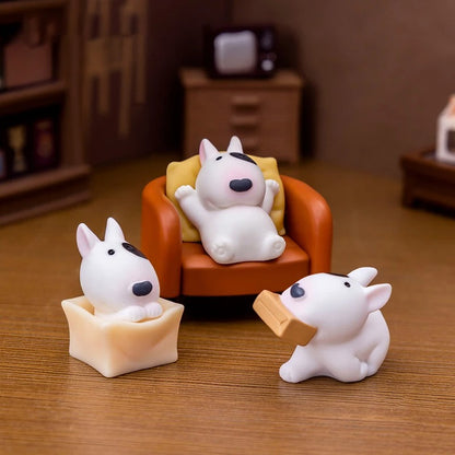 Mini Bull Terrier Dog Figurines