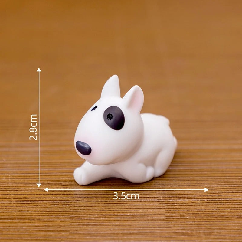 Mini Bull Terrier Dog Figurines