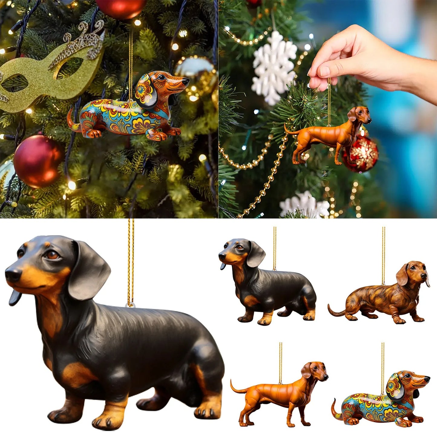 Dachshund  Christmas Holiday Decoration