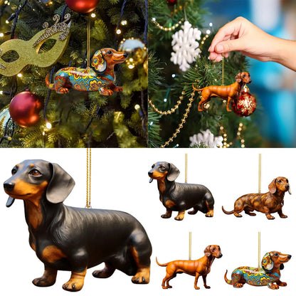 Dachshund  Christmas Holiday Decoration